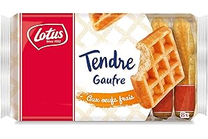 Lotus Bakeries - Tendre Gaufre aux oeufs- x8 gaufres en sachet individuel - 224g