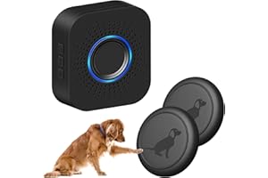 MYPIN Drahtlose Hundetürklingel, Drahtlose Hundetürklingel mit IP65 Wasserdicht, Funktioniert 1000 Meter, für das Toilettentraining (1 DC Empfänger + 2 Sender)