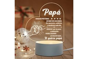 Niyewsor Regalo Padre, Regalos para Papá Luz Nocturna, Regalo Originales Padre, Regalo Padre Cumpleaños, Navidad Dia del Padre Regalos para Papá de la Hija Hijo