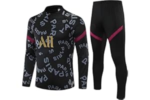 Kobzio tuta da calcio uomo paris, tuta del paris 2023/2024 tuta squadra calcio tuta uomo completa Primavera e Autunno Parigi Jersey Tuta di Formazione A Maniche Lunghe Giacca Unisex