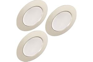 Trango 3er Set G4E-038 LED Möbel Einbaustrahler 12Volt AC/DC Einbauleuchte, Deckenleuchte in Chrom zum Ersetzen herkömmlichen G4 Möbelleuchte, Küchenhaube Leuchte, Schrankleuchte usw.