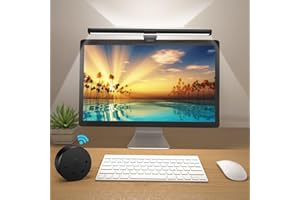 ‎OOWOLF OOWOLF LED Monitor Lampe mit Fernbedienung, 41cm USB Augenpflege Bildschirmlampe mit Hauptlicht Hintergrundbeleuchtung, Dimmbar, einstellbare Farbtemperatur, Kein Bildschirm Blendung oder Flimmern