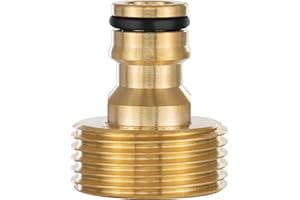 Poppstar Adaptateur d’eau avec Filetage Extérieur 1 pouce et Raccord pour Tuyau d’arrosage (compatible avec Gardena)