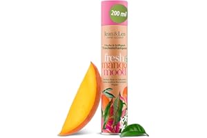 Jean & Len champú seco frescor y agarre, sin raíces grasas, sin residuos blancos, fragancia afrutada de mango fresco, para todo tipo de cabellos, sin parabenos ni siliconas, vegano, 200 ml
