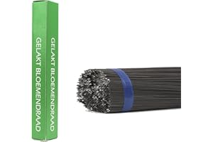 INTER FLOWERS GMBH 100 Stück Steckdraht Grün und Blau geglüht, 300mm lang - Basteldraht, Bindedraht für Trockenblumen 1,2mm x 180mm Blau