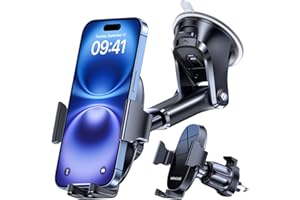 Miracase Handyhalterung Auto Universal [Starker Saugnapf und Metallhaken] kfz Handy Halterung lüftung Armaturenbrett Windschutzscheibe Handyhalter für iPhone Galaxy Alle Smartphones