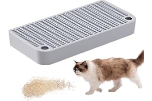 BAOQIFONG Katzenklo Rampe, Katzenrampenstreubox Schritt, Katzenschritt Für Katzentoilette Mit Filterfunktion, Reinigung Von Pet Toilettenpedalhocker, Leicht Zu Reinigen, 32x16x4 cm