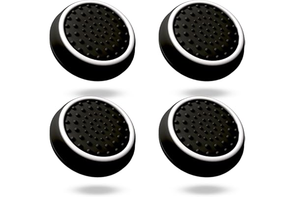 MatoSan® 4X Capuchons Thumbstick – Accessoires de Grip pour Manettes – Amélioration de la Précision et du Contrôle – Compatible avec PS5 et PS4 (4 pièces Noir)