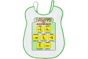 PASSAPAROLA Bavagliolo/Bavaglio/Bavaglione per Adulti,Anziani,spiritoso,divertente, simpatico,umoristico,cotone100%, MADE IN ITALY,doppio strato jersey più spugna dim.53x49 cm.