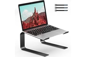 BONTEC Supporto PC Portatile, Supporto PC Compatibile Laptop Da 10-17.3 Pollici, Rialzo Portatile Per Computer/MacBook/Notebook, Laptop Stand Fino a 5kg, Nero
