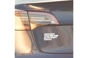 DREIFKE Adesivo I Bought This Before Elon WENT CRAZY | 115 x 60 mm | contorno bianco tagliato | adesivo auto | adesivo Tesla | Anti Elon