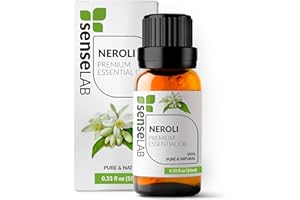 SenseLAB Olejek eteryczny neroli - 100% czysty naturalny olejek neroli klasy terapeutycznej do dyfuzora aromaterapeutycznego - Olejek do pielęgnacji skóry (10 ml)