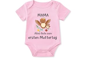 Glimnerize Strampler Baby Body Onesie Kurzarmbody Ersten Muttertag Geschenk für Mutter Frühchen Kleidung 0-12 Monate