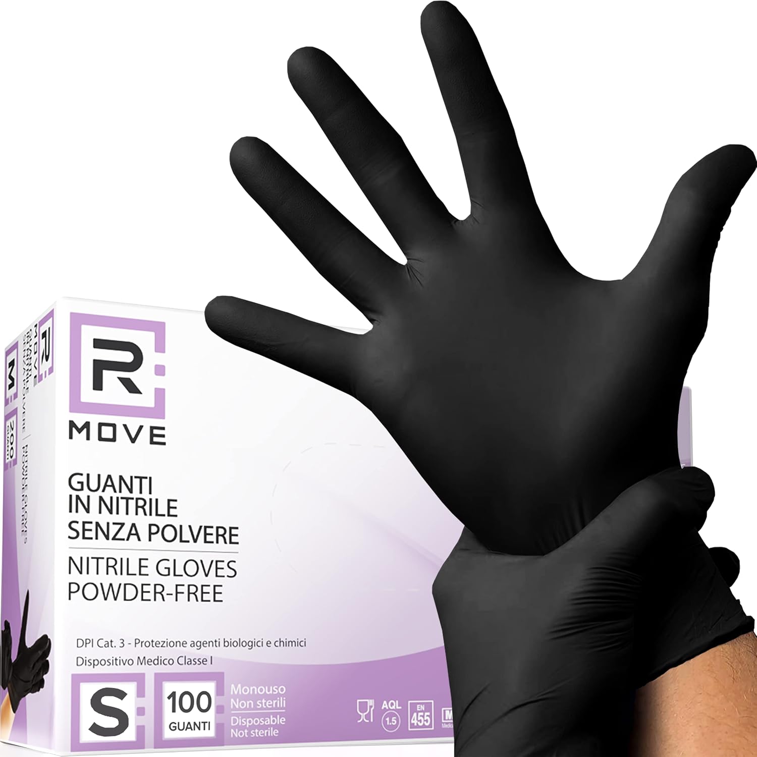 Avis d'Expert & Test Approfondi : R MOVE 100 guanti in nitrile monouso neri S s (Sélection)