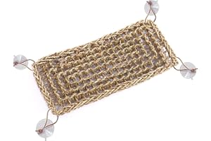 Vigcebit Hängematte Mit Bartagamen, Reptile Hammock Lizard Lounger, Chamäleon Terrarium Deko, Gecko Lebensraum, Seegras Reptilien Hängematte Für Schlangen Chamäleon, Rechteckig