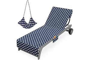 Vinsani Sun Lounger Beach Towel Carry with Pockets Sand Free Compact Bag Soft Microfibre Quick Dry Lightweight 215 x 73 cm for Holiday Summer Garden Swim Pool Beach Lounger Towels – Navy with Stars