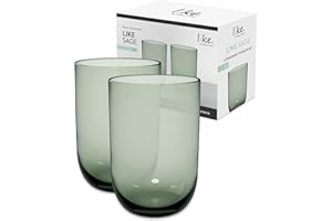 like. by Villeroy & Boch – Like Sage bicchiere da long drink set da 2 pz., vetro colorato verde, capacità 385ml