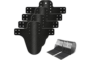 LHOEST Guardabarros Bicicleta de Montaña 20/24/26/27.5/29 Inch Fibra de Carbono Textura Bicicleta MTB Guardabarros con Corbatas Protección contra Salpicaduras Bicicleta Delantera Trasera Guardabarros