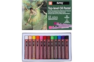 XINCHIUK Oil Pastel 12/36/50 Pieces Oil Pastel Chalk Round Soft Pastel Chalk Soft Watercolour Pencils Non-Toxic Pastel Chalk Pen Children Pastel School Colouring Pencils Professional Wax Crayons Set Wax