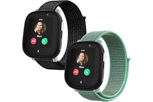 Snyeest Lot de 2 bracelets en nylon compatibles avec Xplora X6 - Pour enfants - Avec fermeture Velcro - Réglable - Pour X6 Play