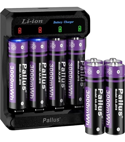 4 batterie ricaricabili agli ioni di lio AAA da 1100 mWh 1,5 V