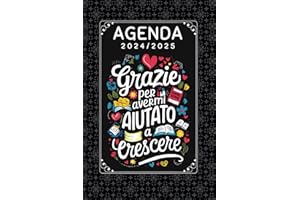 Agenda Maestra 2024 2025: 12 Mesi Planner italiano | Regalo Maestro Fine Anno Originale