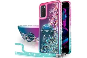 Miss Arts etui do Samsung Galaxy S20 FE 5G, dziewczęce silikonowe brokatowe luksusowe brokatowe z podstawką, płynne żelowe etui ochronne do Samsung Galaxy S20 FE 5G - zielone