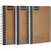 Amazon Brand - Solimo Notebooks, Spiral-Bound, Kraft Co...