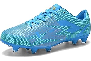 Hsnava Football Boots Boys FG/TF Soccer Cleats Shoes for Trainers Kids 1UK Child-6.5UK
