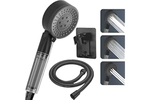 STOAT®Conjunto de ducha multifuncional con función de parada, filtración de agua y antiobstrucción，alcachofa ducha con manguera y filtro，alcachofa ducha alta presión，shower head