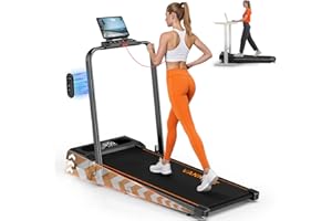 VANNECT 6 in 1 Folding Treadmill with 12KM/H, 9% Incline Walking Pad Foldable with APP, 2.75HP Under Desk Treadmills for Home Office, Running Machine Portable with Magnetic Remote Control, 350LBS Weight