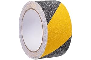 JJHXM 1 Rollen 50mm*5m antirutsch klebeband,Antirutsch Streifen,Antirutschband Selbstklebend,Antirutschband für Treppen Stufen Bodenbelag,schwarz-gelb,für Innen- und Außenbereich
