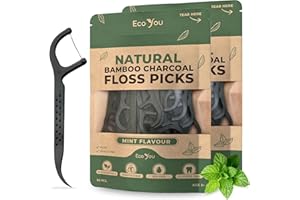 EcoYou Biodegradable Floss Picks | 100 Count (2 Pack) | Mint Flavor, Candelilla Wax | Sustainable & Reusable | Vegan & Cruelty-Free | Eco Floss | Pfas Free