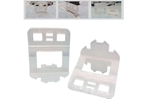 Sistema de nivelación Lengüetas para baldosas - para juntas de 1-3 mm de ancho, ayuda Levello para la colocación de pavimentos y baldosas para espesores de 3-12 mm… (500 Lengüetas, 1,0mm)