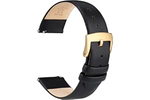 OTTOODY Bracelet de Montre en Cuir Libération Rapide 12mm 14mm 16mm 18mm 20mm 22mm, Ultra Doux Bande Bracelet Montre de Remplacement en Cuir de Veau pour Femme et Homme