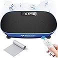 MERACH Vibration Plate, Whole Body Workout Powerful Quiet Vibration Plate Exercise Machine for Weight Loss and Shaping, Auto or Manual Speed Control, Built-in Bluetooth Speaker