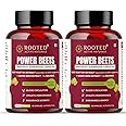 Rooted Active's PowerBeets Beet Root Capsules, Helps Support Nitric Oxide Production, Blood Pressure, Heart Health, Contains Non-GMO Beetroot Powder, Grape Seed Extract (Pack of 2, 120)
