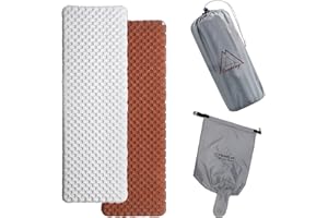 MTENPLAY TENPLAY 7.2R 4.7" Thick Inflatable Sleeping Pad,Ultralight Aluminum Film Insulated Camping Mat for -20°F,with Pump Sack,4-Season Portable Self-Inflating AirMattress for Backpacking,Hiking,Trekking