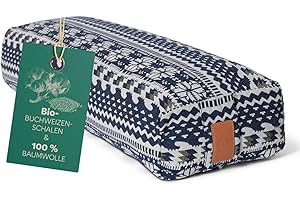 #DoYourYoga Yogabolster »Paravati« 67cm x 13cm | Gefüllt mit Bio-Dinkelspelz (KBA) oder Bio-Buchweizenschalen (KBA) | Yogakissen mit waschbarem Bezug | Sitzkissen & Zafukissen für Yin Yoga