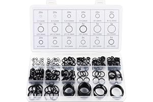 XLLGYL1 225 Stücke O Ring Sortiment, Ø 3-22 mm – Dichtungsringe Set NBR Gummidichtung, O-Ringe, Dichtungen für Sanitär, Wasserhahn, Dichtringe Gummi, O-Ring Set, Gummiringe verschiedene Größen