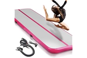 VENDOMNIA Colchoneta AIR Tracking TRACK: colchoneta hinchable para gimnasia de 10-20cm de altura, con bomba eléctrica, tamaño: 3/4/5/6/7/8 m colchoneta para gimnasia, para ejercicios, para entrenamiento