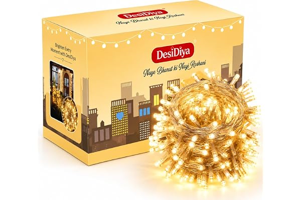 DesiDiya® 35 Feet Long LED Power Pixel Serial String Light, 360 Degree Light in Bulb | Copper Led Pixel String Light for Home