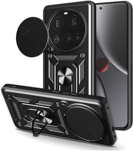 Hülle Für Xiaomi 15 Ultra 5G Mit Schutzfolie - Kameraschutz, Metall-Ringständer, Kartenfach