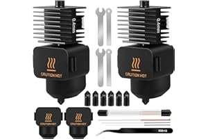 2PCS 0.4MM A1/A1 Mini Hotend Set, Extruder-Druckkopf Hot End mit Silikon Sock, 0,2 mm 0,4mm 0,6mm gehärtete Stahldüse, und Reinigungswerkzeuge, Hotend-Kit für Bambu Lab A1/A1 mini 3D printer