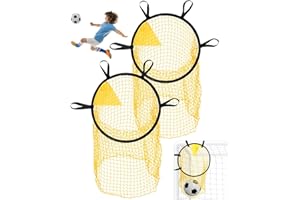 RICYEA Donken siatka bramki do piłki nożnej, 2 sztuki, 45 x 55 cm, siatka do piłki nożnej, łatwy montaż, bramka do piłki nożnej, akcesoria do treningu piłki nożnej