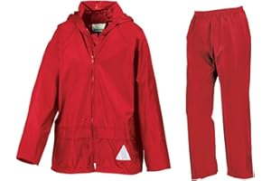 Result Traje con Chaqueta y pantalón Impermeable para niños Heavyweight RE95J