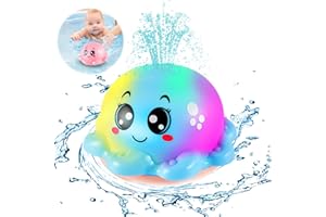 TOKIDARING Baby Bath Toys Octopus Bathly Toy Light Up Baby Toys Bath Tub Toys Automatic Induction Spray Water Toy Gifts for Girls Boys Kids