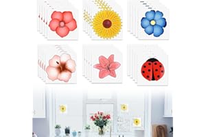 BEYLOS 30Pcs Window Fly Traps Super Sticky Fly Stickers for Windows Living Rooms Kitchens Potted Protection Against Horse Fly Cluster Fly Sand Fly House Fly Whiteflies and Other Flying Insects