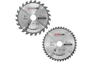 SAXTON BLADES TCT185MXA 2x Saxton TCT okrągłe ostrza do pił do drewna 185 mm x 30 mm otwór do Bosch Makita Dewalt Pack A pasuje do pił 190 mm