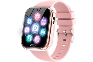 CATGIFF Reloj Inteligente Niños, Smartwatch para Niño y Niña con 19 Juegos, Podómetro Audiolibro Música Configuración Parental Modo aula Despertador,Reloj Niños Regalo para niños 4 a 12 Años Infantil, Rosa